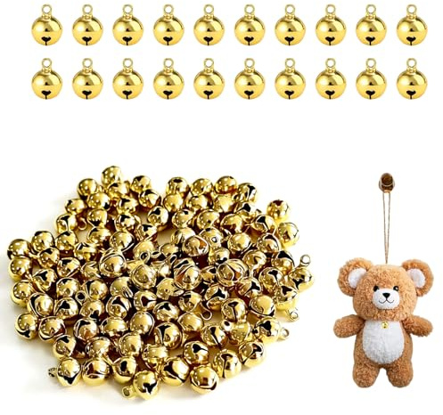 Lote de 100 Cascabeles de Cobre – para Decoración y Manualidades – 9 x 6 mm
