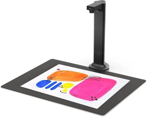 Dokumentskanner USB-bokskanner OCR Automatisk tillplattan och snedkorrigering, 13 MP dokumentkamera for stationär/bärbar datorstorlek