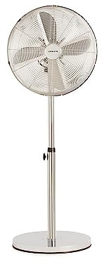 CREATE / AIR STAND EASY/Oszillierender Standventilator Verchromung / 50W, höhenverstellbar und regulierbar, 3 Geschwindigkeiten, Sicherheitssystem, Ø40, Kupfermörtel