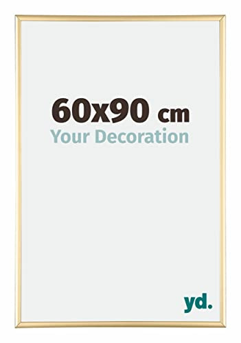 yd. Your Decoration - Cadre 60x90 cm - Or - Cadres Photos en Aluminium Avec Verre acrylique - Anti-Reflet - Cadre 60x90 - Kent