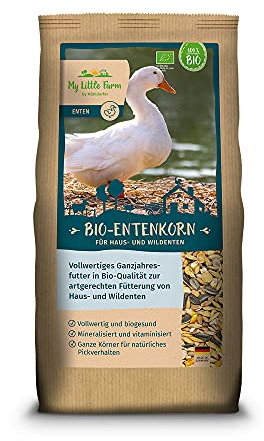 My Little Farm Bio-Entenkorn, 2 kg, vollwertiges Ganzjahresfutter für Enten, bedarfsgerecht mineralisiert und vitaminisiert, Alleinfuttermittel in Bio-Qualität