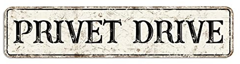 Privet Drive, Privet Drive Sign, Privet Drive Lover, Privet Drive Gift, Custom Street Sign, Aluminum Metal Tin Street Sign, Metal Street Sign Wall Decor 4x18 Inch