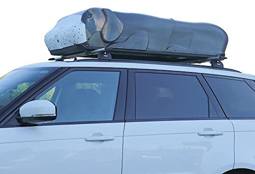 UNISTRENGH Dachzelt Autodachzelt Hartschale 3 Personen Aufblasbares Autozelt mit Teleskopleiter Wasserdicht Schiebedachzelt Welpe Optik 218x145x140cm