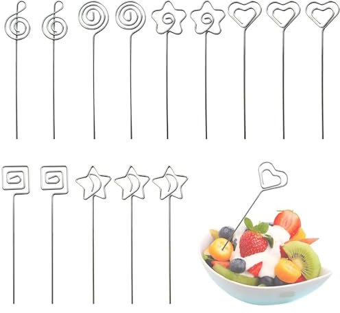 14 Stück Metall Fotohalter Herz, Fotohalter mit Klammern, Sterne, Liebe, Kreisförmige, Blumen, Quadrate, Notizen Platzkartenhalter Clip, Memo Clip Halter für Party Geburtstag Hochzeit Kuchen Dekor.