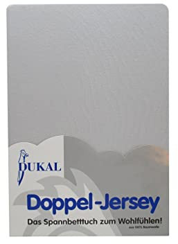 Dukal | Spannbettlaken für Familienbett | 300x200 cm | aus hochwertigem DOPPEL-Jersey | 100% Baumwolle | Farbe: grau