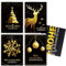 Weihnachtskarten mit Umschlag 12er Set, Schöne Modern Design Weihnachtskarte mit 4 Motive, Hochwertig Christmas Cards, Klappkarten Weihnachtspostkarten mit Umschlägen für deine Weihnachtsgruß