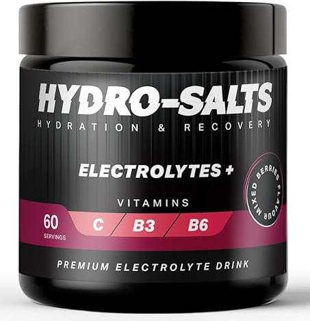 Electrolyte Powder | Hydration & Recovery Drink Mix | Mixed Berries | Low-Calorie | 300g (60 Servings) | Keto & Vegan | Magnesium, Potassium & Sodium Electrolyte Supplement | Vitamins C, B3, B6