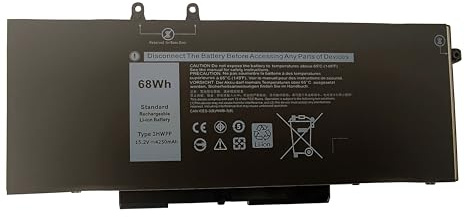 3HWPP 10X1J Laptop Akku für Dell Latitude 14 5401 5411 15 5501 5511 Precision 3541 3551 Serie 3HWPP 03HWPP 10X1J N2NLL 1VY7F 01VY7F 3YNXM 451-BCMN,Black Edition,4-Cell