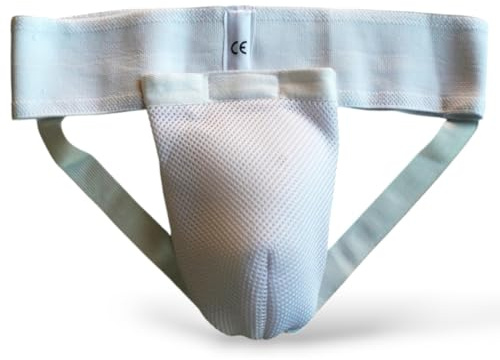 mmasport Sospensorio Uomo in Cotone con Conchiglia Guscio para genitali Estraibile Certificato CE (Small)