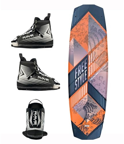 RAVE Sports Freestyle Wakeboard and Bindings Package, Orange