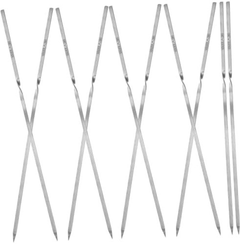 Toddmomy Juego De Brochetas De Inoxidable 10 Unidades Para Barbacoa Reuniones y