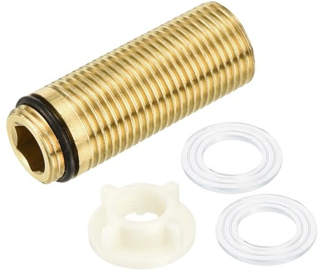 QUARKZMAN 1 st 54 mm förlängningskran gängad rörmontering 20 mm plaststång och låsmutter förstärkt hårdvara, kit för kranmutter nippel