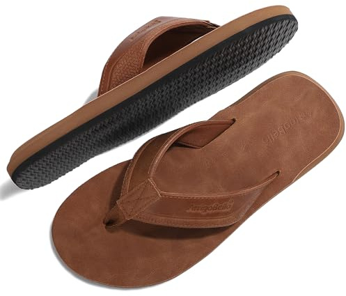 ARRIGO BELLO Chanclas Hombre Chancletas Verano Flip Flops Vestir Antideslizante Piel Cuero Sandalias Talla 41-46