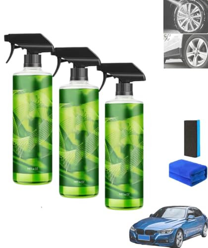 Spray Limpiador y Cuidado de Neumáticos para Auto, Limpiador de Ruedas Todo en Uno de Alta Resistencia, Potente Quitamanchas de Agua para Autos, El Mejor Spray Abrillantador de Neumáticos (3PCS)