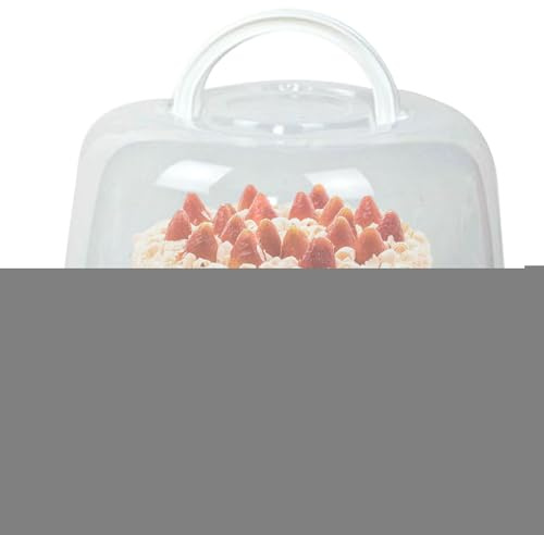 Contenedor para tartas, contenedores para cupcakes, reutilizable, transparente, con asa, para bodas, viajes, panadería, postres, eventos de fiesta
