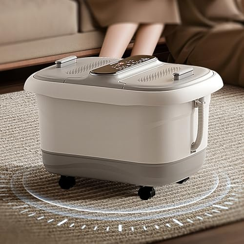 Masajeador de pies，Baño de pies，spa para pies，Massaggiatore per pediluvio doppio，con masaje y calefacción，con calentador y control de temperatura, para Relajar los Pies Cansados