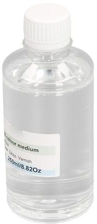Jopwkuin Barniz de Pintura Al óleo Transparente Brillante, Capa Protectora de Secado Rápido de 250ml para Colores Mejorados y Acabado Profesional