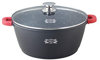 Haussmann Héritage Faitout/Marmite Diamètre 32cm Hauteur 14cm 9.4L avec Revêtement antiadhésif type pierre－Tous feux dont induction