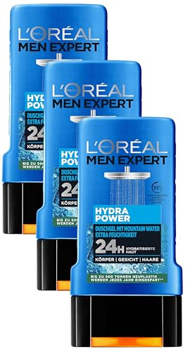L'Oréal Men Expert XXL 5in1 Duschgel und Shampoo für Männer, Duschbad zur Reinigung von Körper, Haar und Gesicht, Herren Körperpflege für langanhaltende Frische mit Karbon, Pure Carbon, 1 x 250 ml
