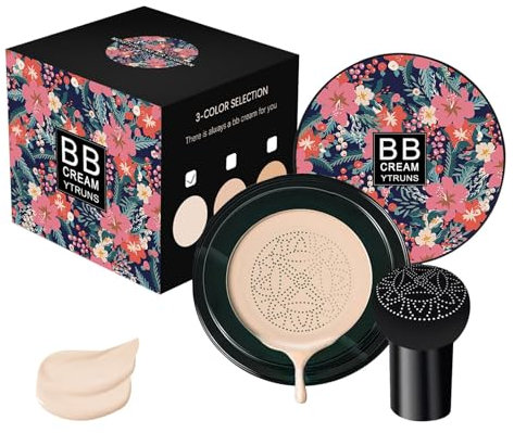 Jlobnyiun BB Cream Foundation, BB Cream Foundation | Luftkissen Pilz BB Creme | BB Cream Foundation mit vollständiger Abdeckung für Familie und Freunde