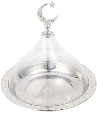 Porta tartas con tapa, soporte multiusos para tartas, soporte retro para tartas de luna, recipientes acrílicos reutilizables para tartas, bandeja para erving, ponchera, plato de desierto para eidd y