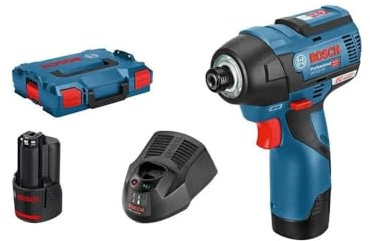 Bosch Professionell 12 V system sladdlös roterande skruvmejsel GDR 12V-110 (inklusive 2 x 3,0 Ah batteri, snabbladdare GAL 12V-40, L-BOXX 102)