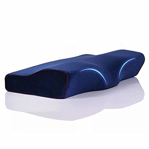 HGTRH Cuscino Cervicale per Dormire sul Fianco, Cuscino in Memory Foam Antiacaro Antirussamento Federa Morbida Rimovibile Lavabile Federa per Dolori a Collo E Cervicali Posteriori