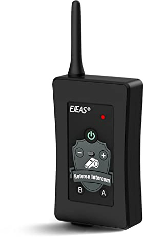 EJEAS FBIM professionell Bluetooth-intercom-system för domare, 850 mAh full duplex 1 500 M trådlös intercom med brusreducering för fotboll och handboll (1 styck)