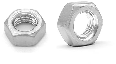 YDHfdc 50 stycken M6 sexkantsmuttrar 304 rostfritt stål mutter standard hexagon rostfri mutter för skruvar, gängstänger och gängbultar