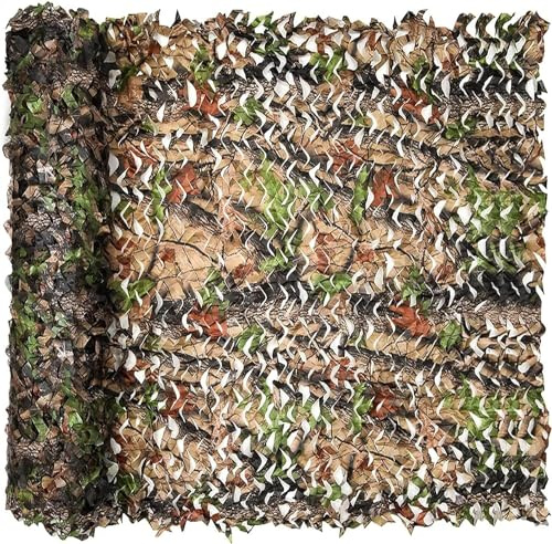 FullLit Camo Netting, Camouflage Netting, 8M Hunting Blind Camo Net, Army Party Decorations, Sunshade Fence Nets,Camo Mesh, Great for Camping,Photograph, Car Cover, Outdoor
