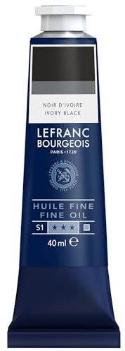 Lefranc Bourgeois 301798 Feine Ölfarbe in hervorragender Qualität,lichtecht mit gleichmäßige Konsistenz, 40ml Tube, ideal für Keilrahmen, Leinwand, Malkarton - Payne's Grau