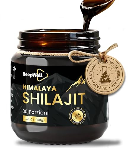 BeepWell Shilajit Resin Himalaya – Naturlig Shilajit med Fulvinsyra & Spårmineraler | 40 g (ca 80 portioner) | Kosttillskott