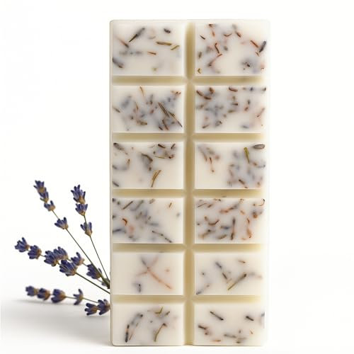 KRENIE Handmade Wax Melts Strong Scented - 12 Lavender Scented Soy Wax Bricks for Wax Warmer, Melting Lamp or Closet - Long-Lasting Perfume Wax Melts - Gift Set for Home, Office, or Special Occasions