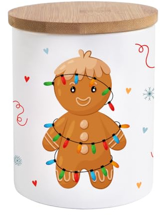Barattolo di pan di zenzero 620 ml | Natale | biscotti | regali | Avvento | Inverno | Stelle | Luci | Pan di zenzero | Pasticceria