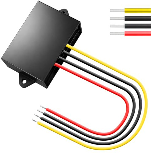 DC 12 V till 24 V spänningsomvandlare: DC 9–20 V bred ingång, 5 A 120 W billaddare omvandlare transformator transformator adapter för bil, personbil, lastbil, båt, (svart IP67)