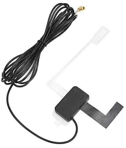 Antenna DAB per parabrezza per autoradio con connettore SMB e guadagno 10dB – Amplificatore di segnale integrato ad alte prestazioni per veicoli e camion – Antenna coassiale