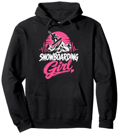 Snowboarder SNOWBOARDING GIRL Girls Children Snowboard Pullover Hoodie