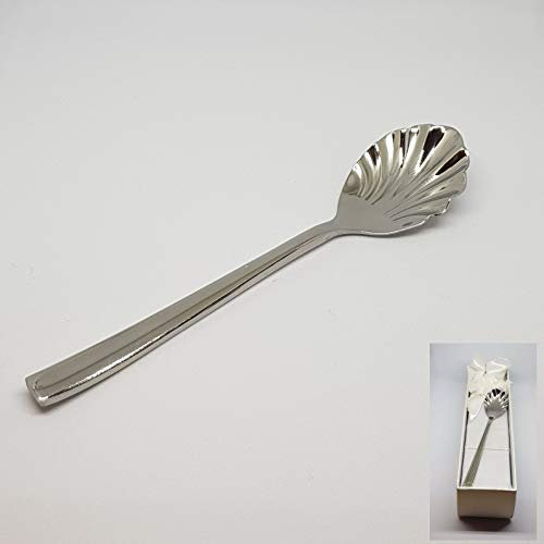 Formoso Bomboniera Cucchiaino aperitivo in Metallo Color Argento 14 cm Art 11835