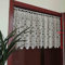 Yaland scheibengardinen Spitze Kurze vorhänge landhausstil bistrogardinen ösen vorhänge fenstervorhänge Türbehang mit Blumenmuste Wunderschön dekoriert (BxH 100X50cm) Weiß 1 Stück