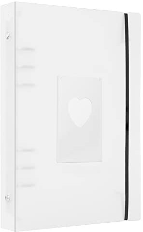 Fotokarte Kpop Flipchart 25 Blätter 200 Taschen 4 Zoll Albumhülle in Flipchart nachfüllbar Personal A5 6 Ring Flipchartordner Scrapbook Kartenschutzfolie(ohne Buchstaben)