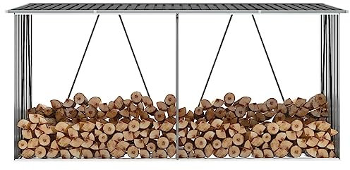 Générique Abri de Stockage à Bois Acier galvanisé 330x84x152cm Anthracite,Maison & Jardin,Accessoires pour cheminées & poêles à Bois,Accessoires pour Range-bûches & Porte-bûches,23.04 kg,47085