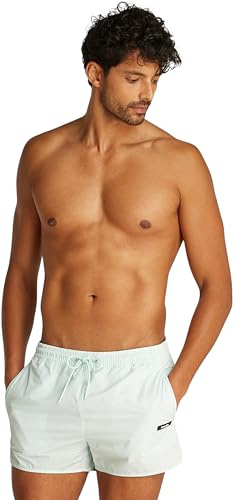 Calvin Klein Bañador Hombre Runner Corto, Gris (Moonlight Jade), M