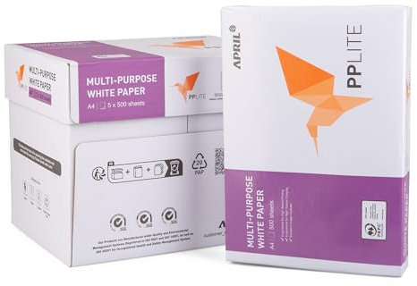 Premium Druckerpapier DIN A4 – 2.500 Blatt (5 x 500 Blatt) – Weißes Universal Mehrzweck Kopierpapier, CIE Weiße 160 – PEFC Siegel - Ideal für Büro und Heim