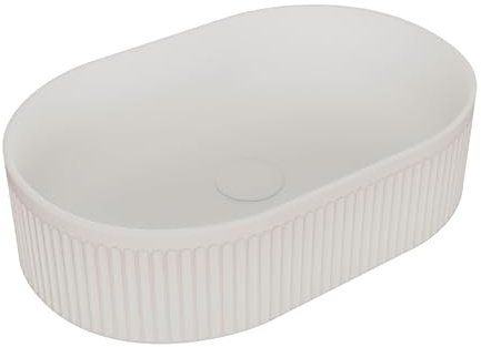 LEMONBATH Lavabo Sobre Encimera Ovalado Blanco Mate - Medidas 50 x 32 x 12 cm - Lavabo Cerámica Moderno para Colocar encima de Encimera de Mueble Baño - Lavamanos Ovalado