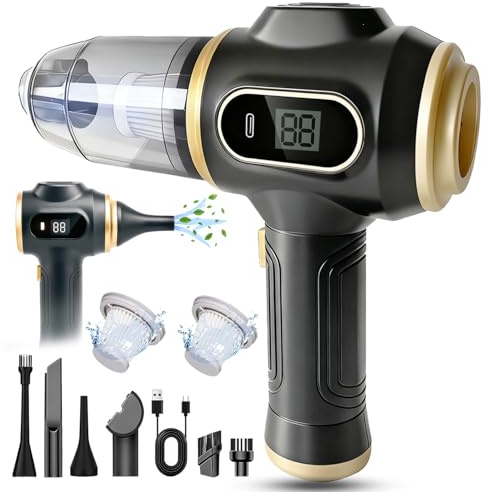 Aspirapolvere manuale a batteria, piccolo aspirapolvere per auto forte, 22000 Pa Mini aspirapolvere da tavolo con motore senza ufficio, senza fili, per casa, cucina, peli di animali, campeggio