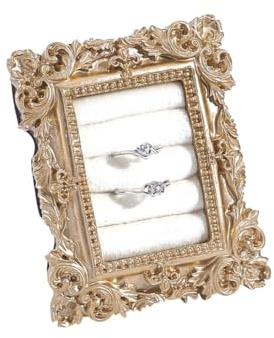 nbeads Porte Bagues Vintage, Présentoir à Bijoux Bagues Boucles D'Oreilles Plateau de Présentation Présentoir à Bijoux pour Photographie Accessoire de Décoration de Mariage Vente Commerciale