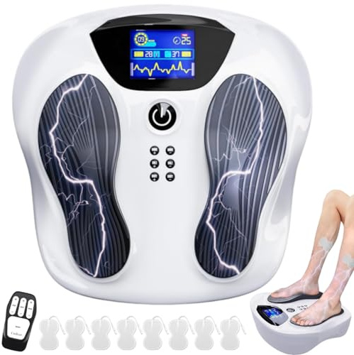 Medic Durchblutungs-Stimulator Füße Beine, EMS-Fußmassagegerät gegen Schmerzen und für die Durchblutung mit 25 Modi, Elektrische Fußmassagegeräte mit 8 Elektrodenpads für Neuropathie und Plantar