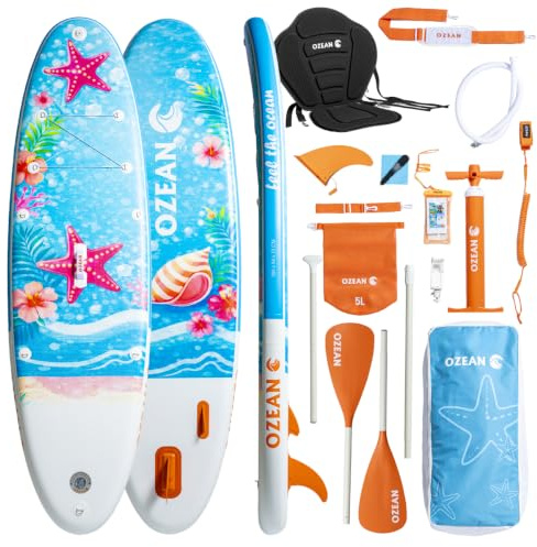 Tabla Paddle Surf Hinchable Ozean 305 cm Kayak 2 en 1 con 2 Remos