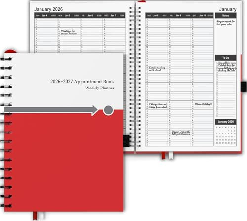 Appointment Book 2026 2027 Daily & Hourly 15 minutes, Schedule Planner Book by Strive Zen, HARDCOVER, Large, 8.5 x 11, Hourly, Weekly Planner, Monthly Planner, 18 Months, January 26 - July 27