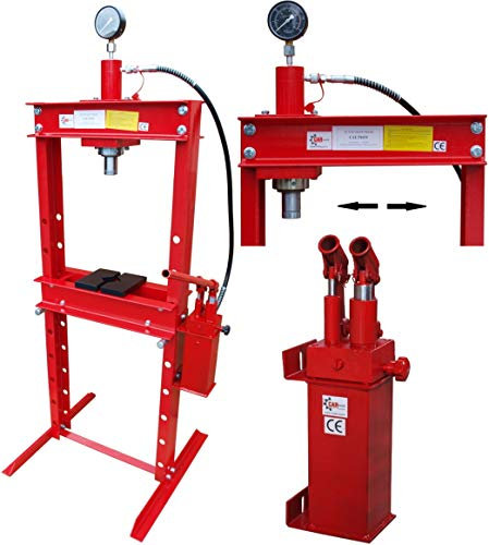 Carmax Werkstattpresse 20T Hydraulikpresse mit 2-Pumpen hydraulisch Rahmenpresse Presse, kompatible mit Auto, 20000 kg